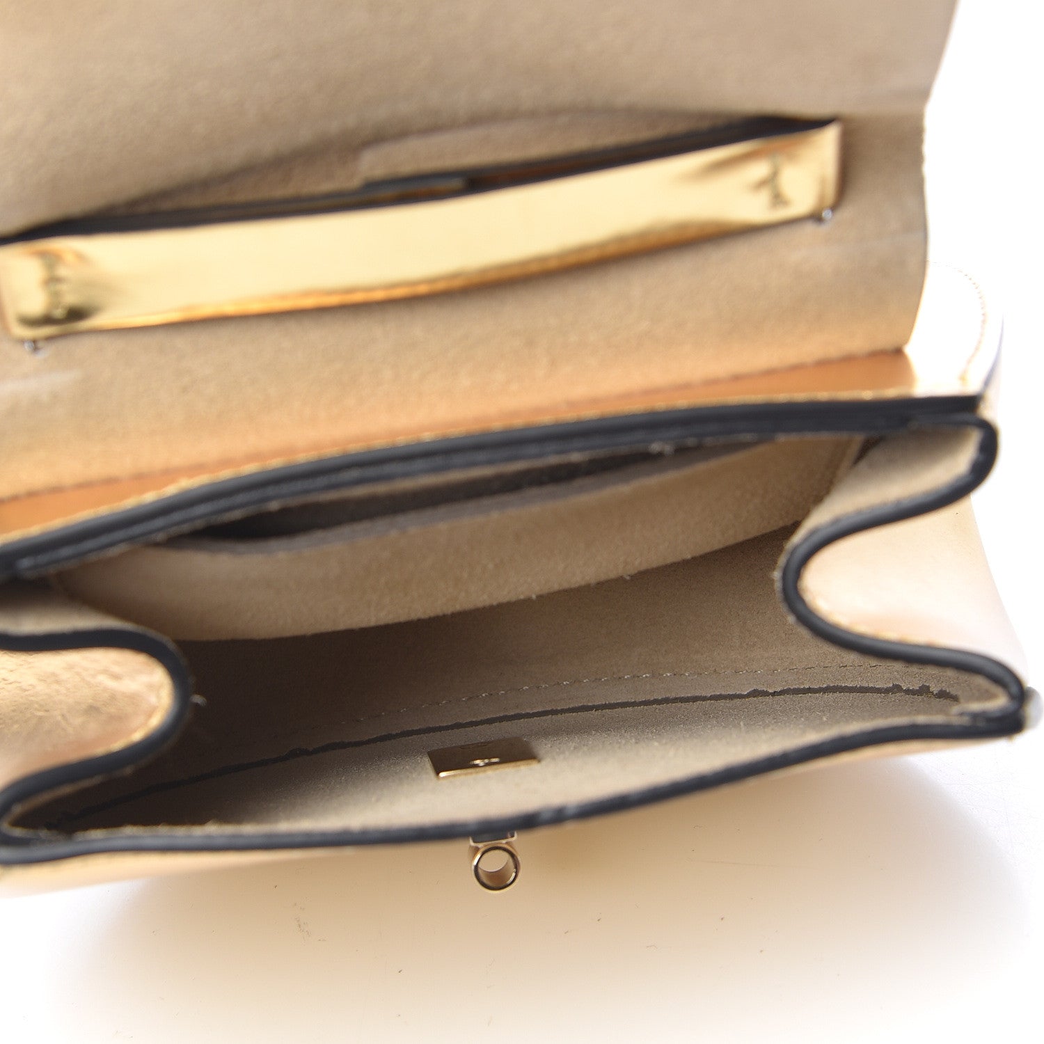 Chloe Metallic Nano Drew Shoulder Bag Abstract Gold 7 of 13