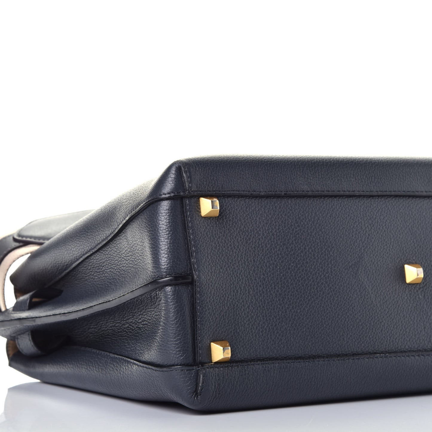 Grained Calfskin Medium Milla Tote Phantom Grey