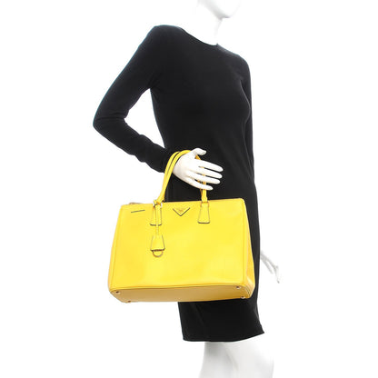 Prada Saffiano Large Galleria Double Zip Tote Girasole 2 of 18