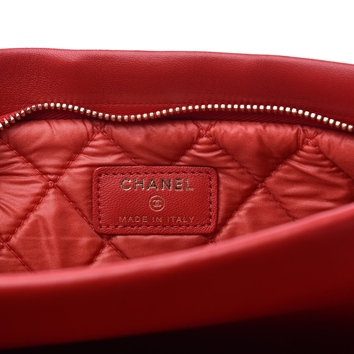 Chanel Lambskin Quilted Beauty CC Boy Clutch Red 6 of 13