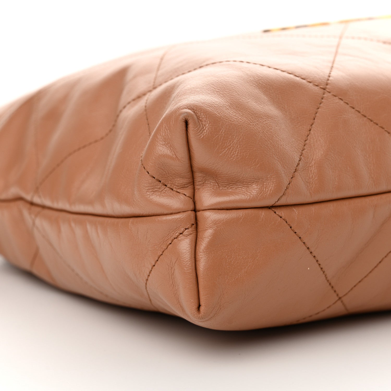 Chanel Shiny Calfskin Quilted Chanel 22 Camel 9 of 10