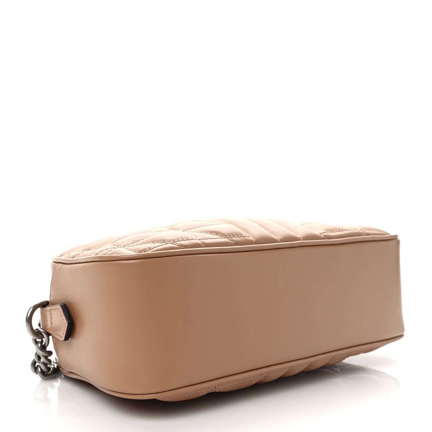 Calfskin Matelasse Aria Small GG Marmont Chain Shoulder Bag Camelia