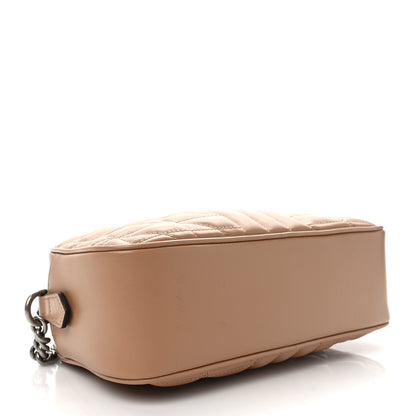 Gucci Calfskin Matelasse Aria Small GG Marmont Chain Shoulder Bag Camelia 4 of 9
