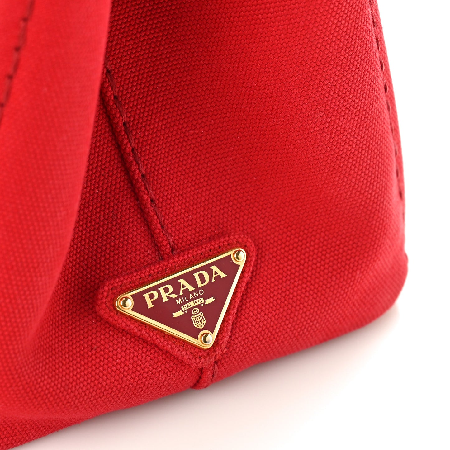 Canapa Small Logo Tote Rosso