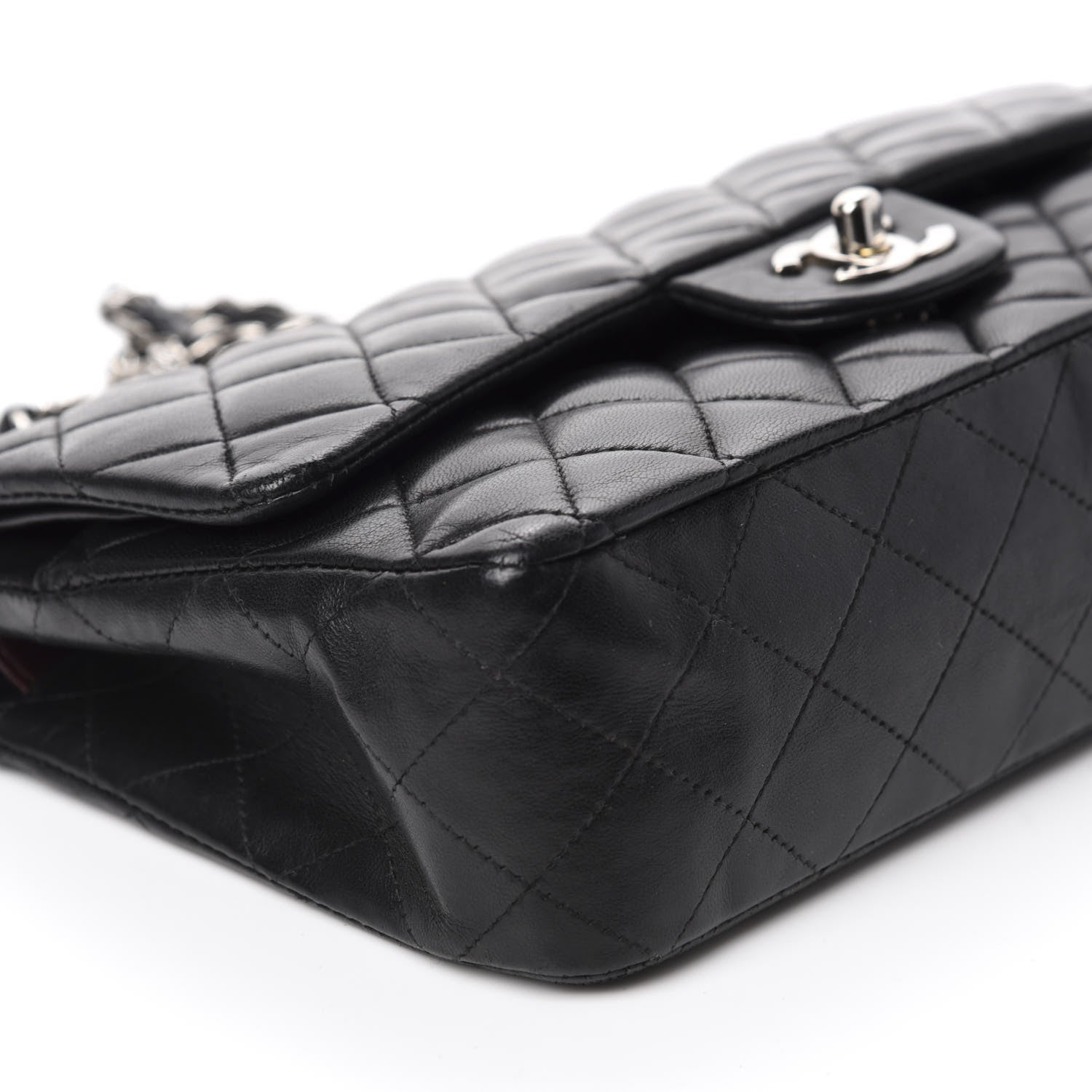 Chanel Lambskin Quilted Medium Double Flap Black 6 of 14