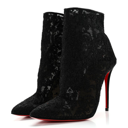 Christian Louboutin Lace Gipsybootie 100 Ankle Boots 35.5 Black 3 of 8