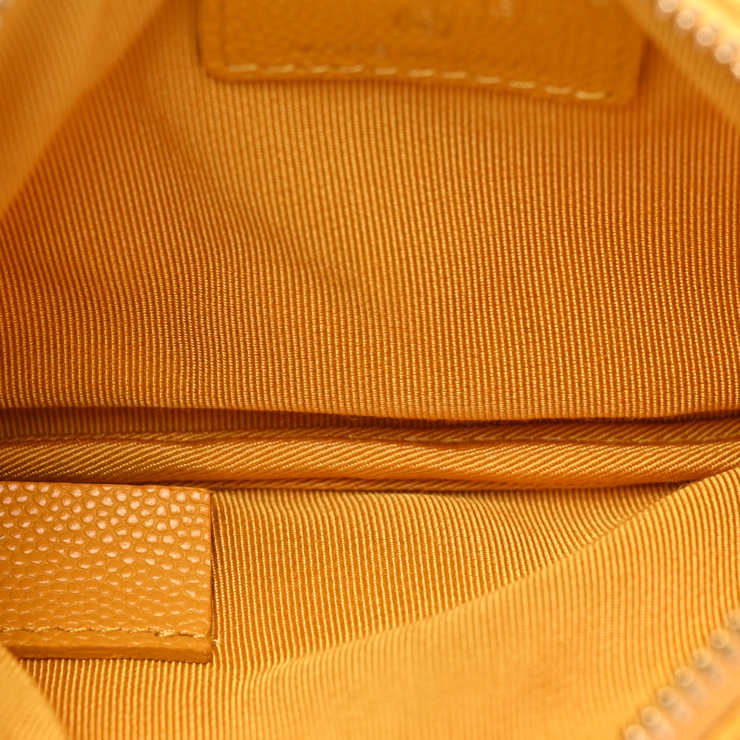 Chanel Caviar Quilted Small Cosmetic Case Yellow 5 of 9