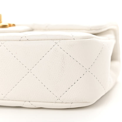 Chanel Caviar Quilted Mini Sweetheart Rectangular Flap White 10 of 12