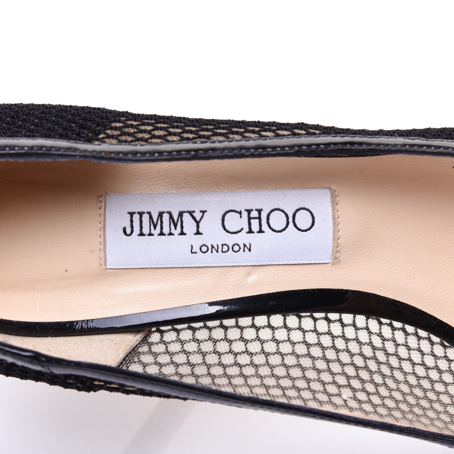 Jimmy Choo Mesh Patent Pointy Toe Romy 100 Pumps 40 Black 7 of 10