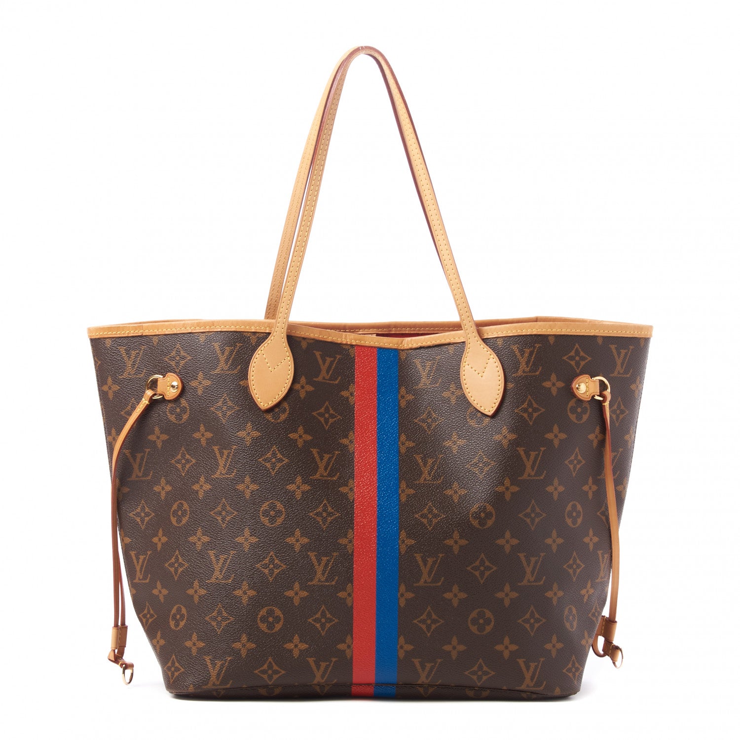 Louis Vuitton Monogram My LV Heritage Neverfull Rouge Blue De France 1 of 8