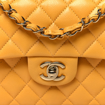 Chanel Caviar Quilted Small Double Flap Yellow 8 of 10