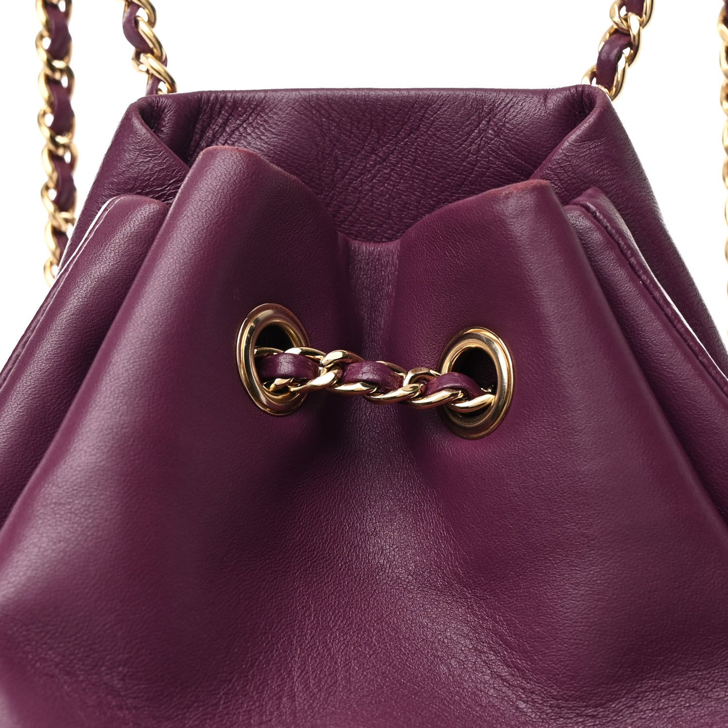 Lambskin Quilted Large in Seoul Backpack Purple