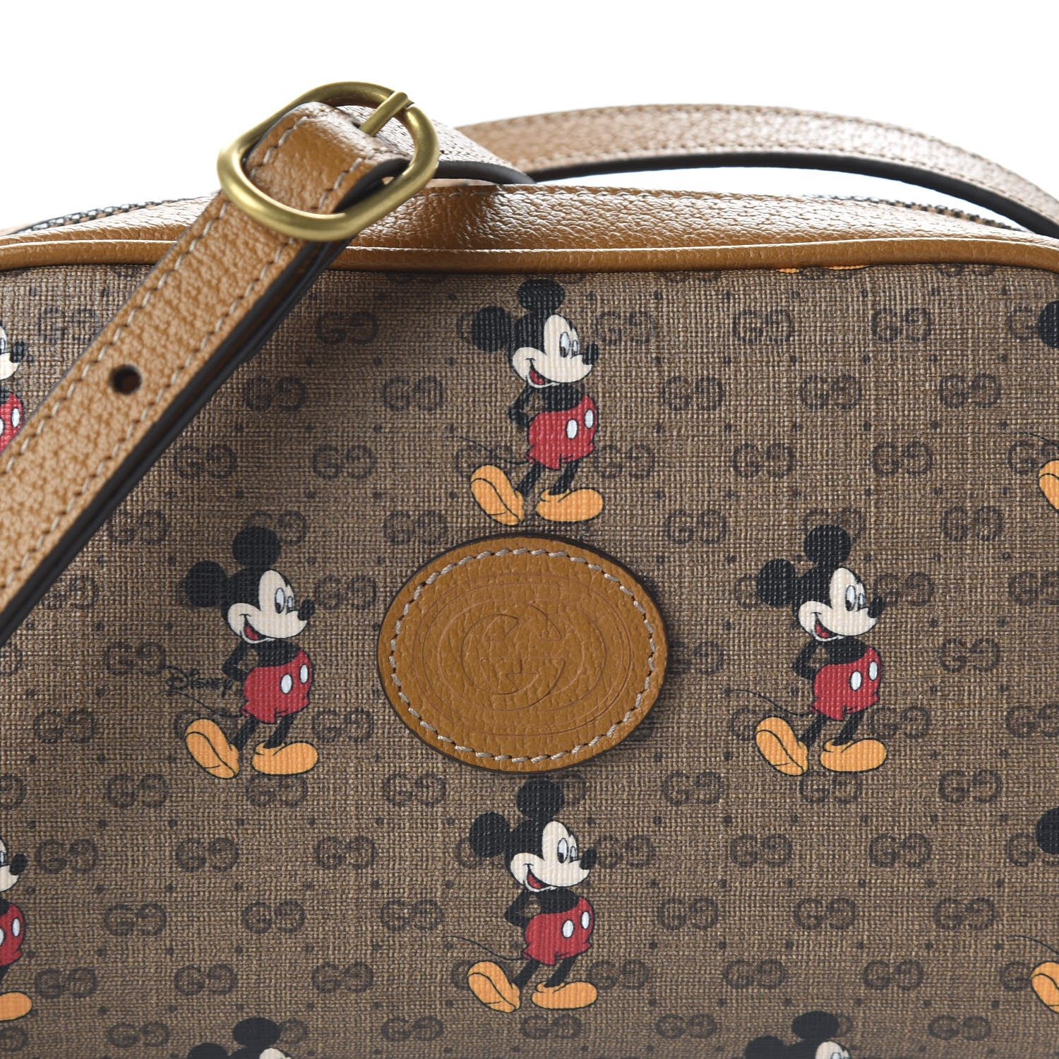 Gucci X DISNEY Mini Vintage GG Supreme Monogram Mickey Mouse Shoulder Bag Beige Vintage Sun Oil 19 of 21