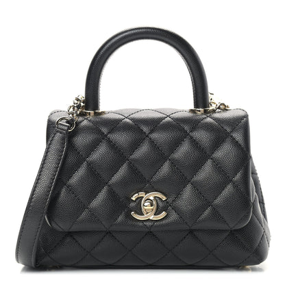 Chanel Caviar Quilted Extra Mini Coco Handle Flap Black 1 of 10