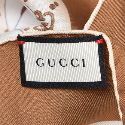 Gucci Silk GG Web Kisses Square Scarf 4 of 6