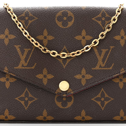 Louis Vuitton Monogram Pochette Felicie Chain Wallet Fuchsia 8 of 11