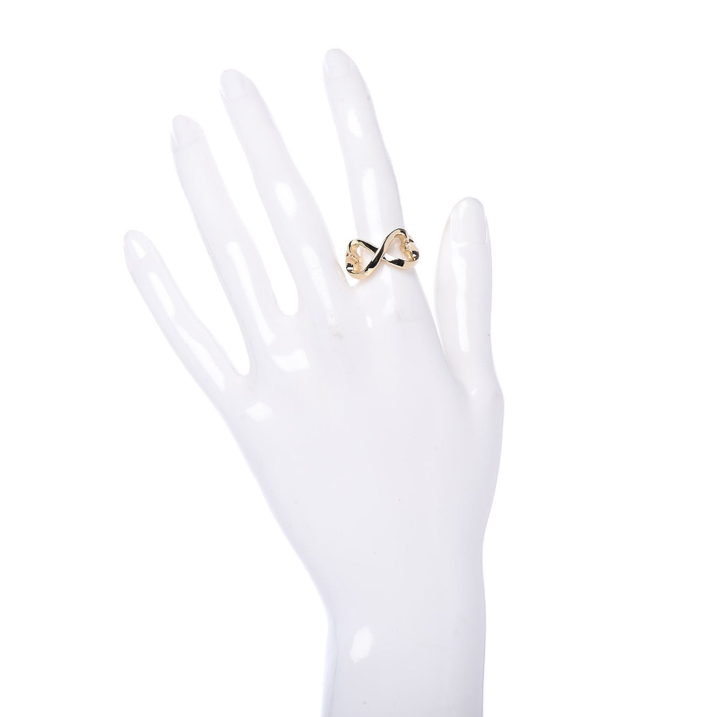18K Yellow Gold Paloma Picasso Double Loving Heart Ring 52 6