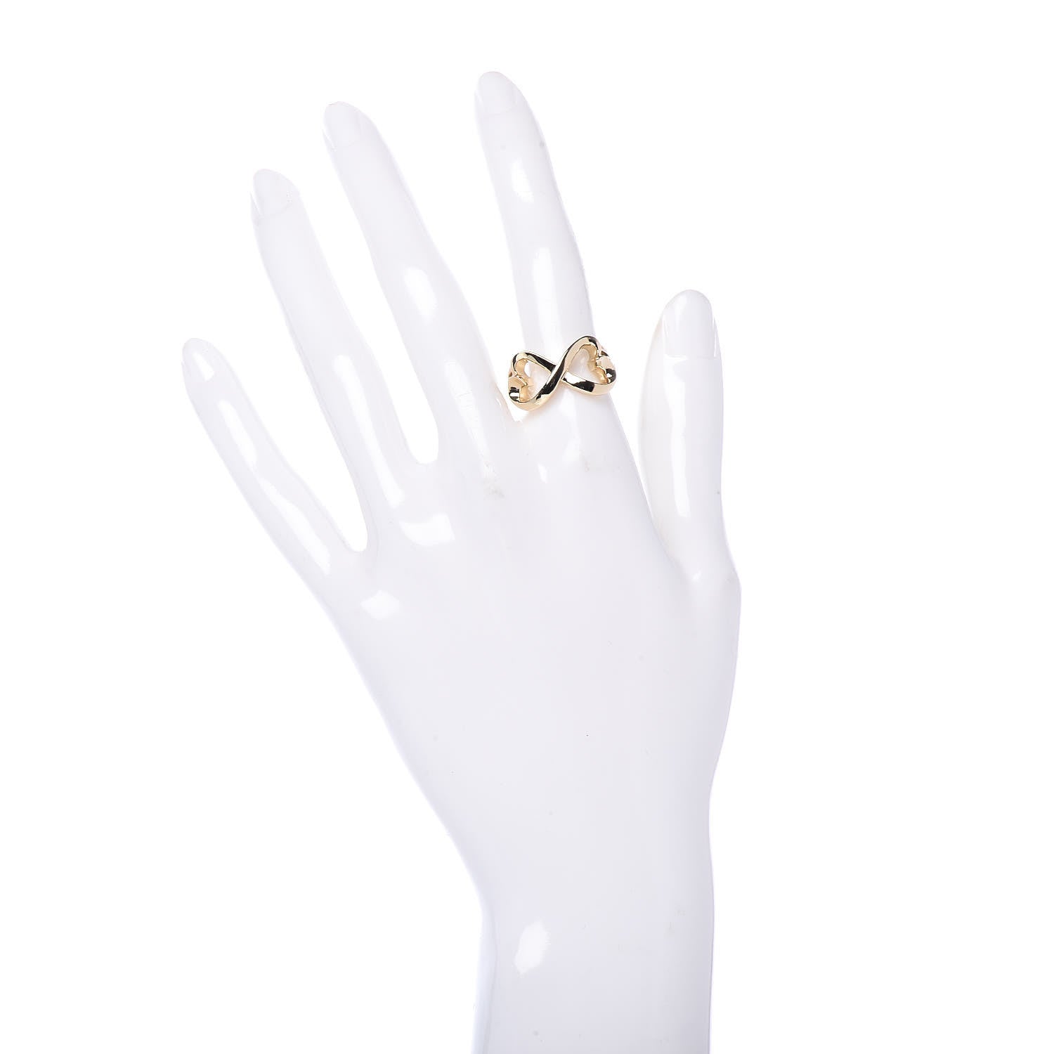 Tiffany 18K Yellow Gold Paloma Picasso Double Loving Heart Ring 52 6 2 of 6