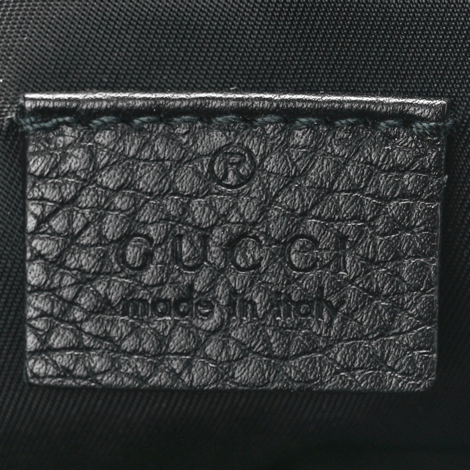 Gucci Pebbled Calfskin Animalier Tiger Zip Pouch Black 6 of 11
