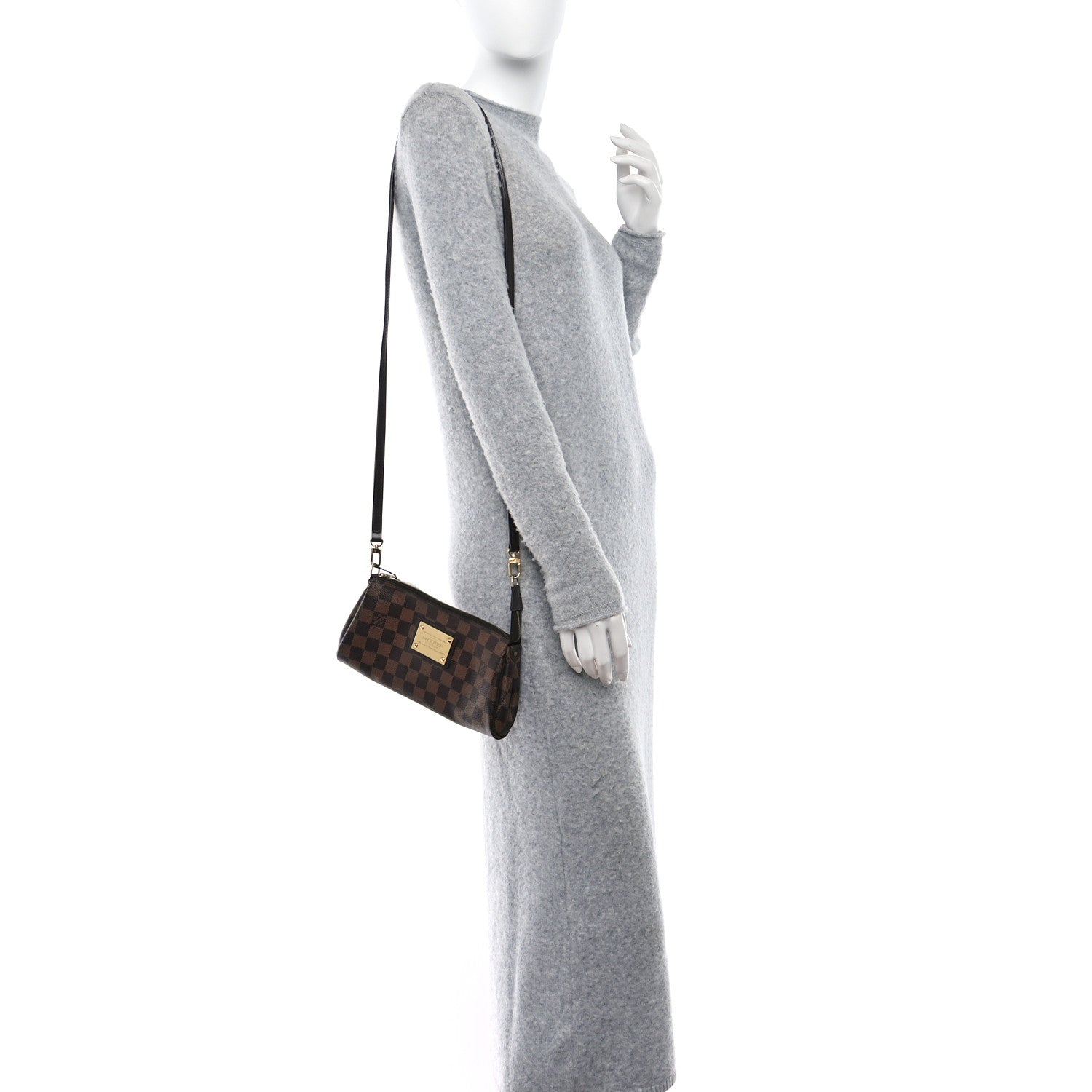Louis Vuitton Damier Ebene Eva Clutch 2 of 9