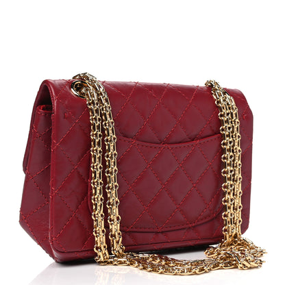 Chanel Aged Calfskin Quilted 2.55 Reissue Mini Flap Red 2 of 4