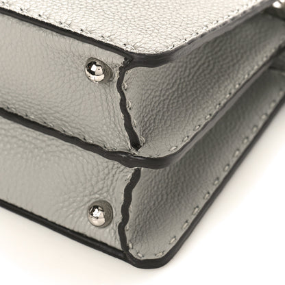 Fendi Cuoio Romano Selleria Bi-Color Small Peekaboo I SEE U Satchel Ghiaccio Asfalto 8 of 8