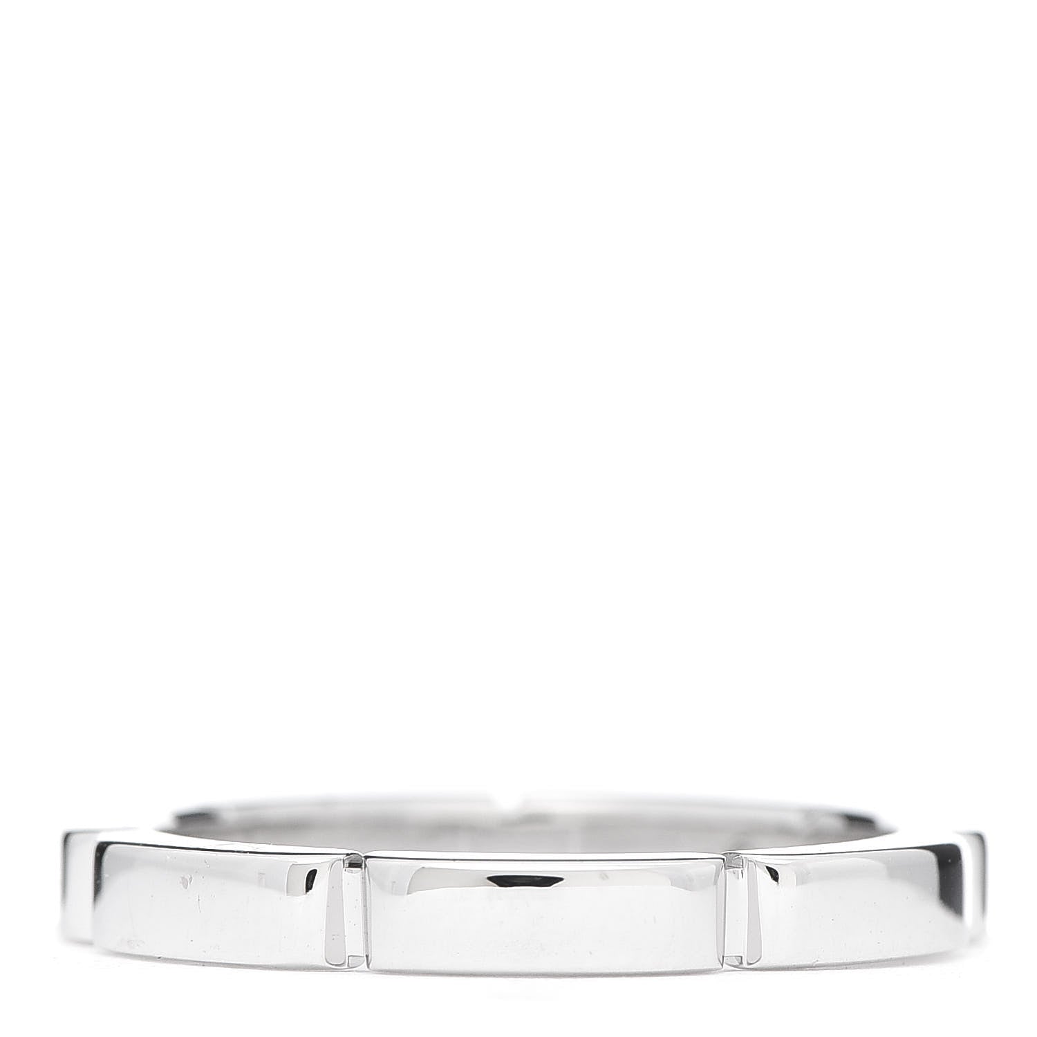 Cartier 18K White Gold 2.5mm Maillon Panthere Wedding Band Ring 50 5.25 3 of 5