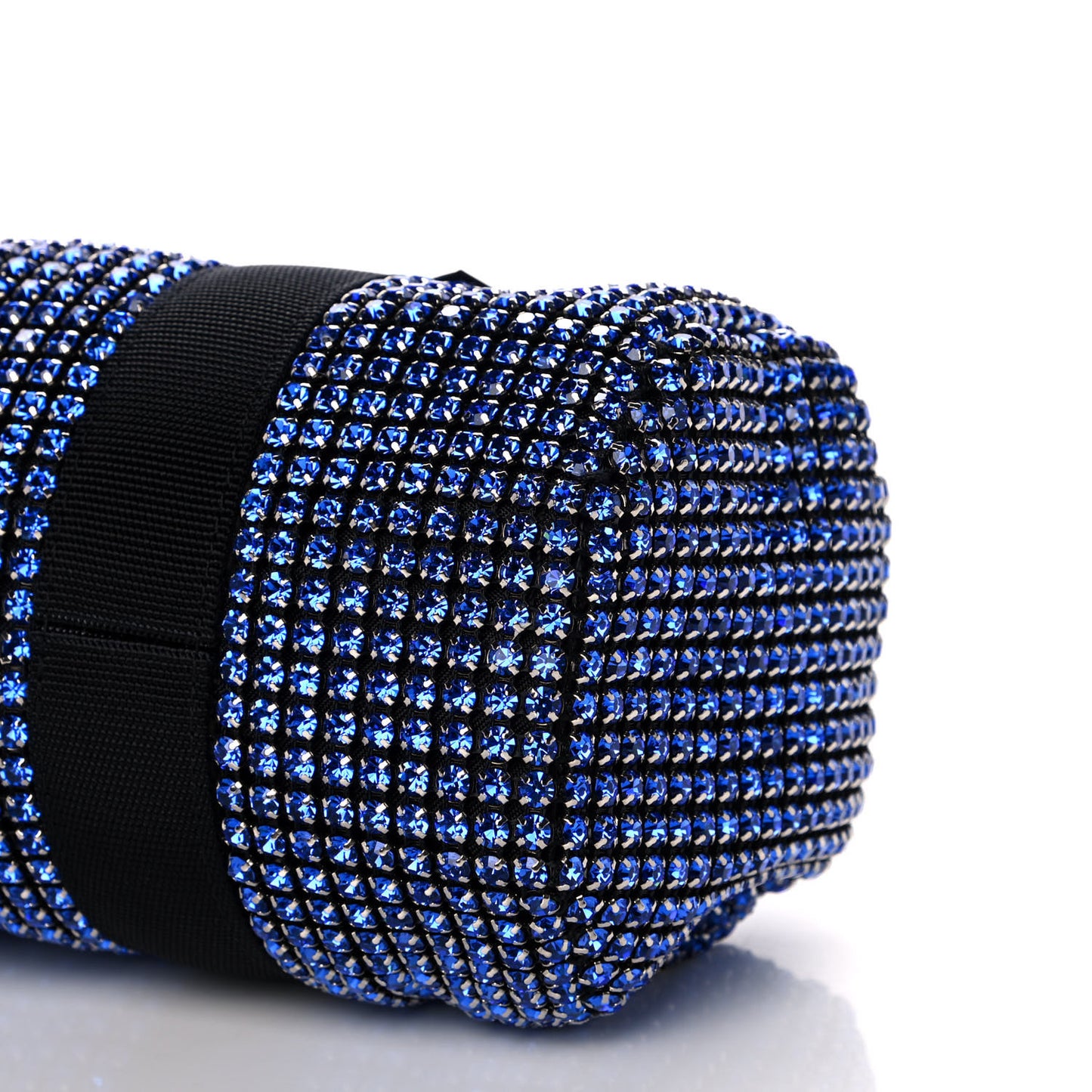 Mesh Crystal Rhinestone Mini Cruiser Duffle Cobalt