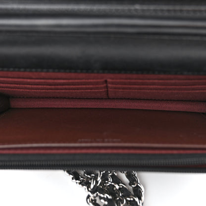 Chanel Lambskin Quilted Wallet On Chain WOC Black 5 of 11