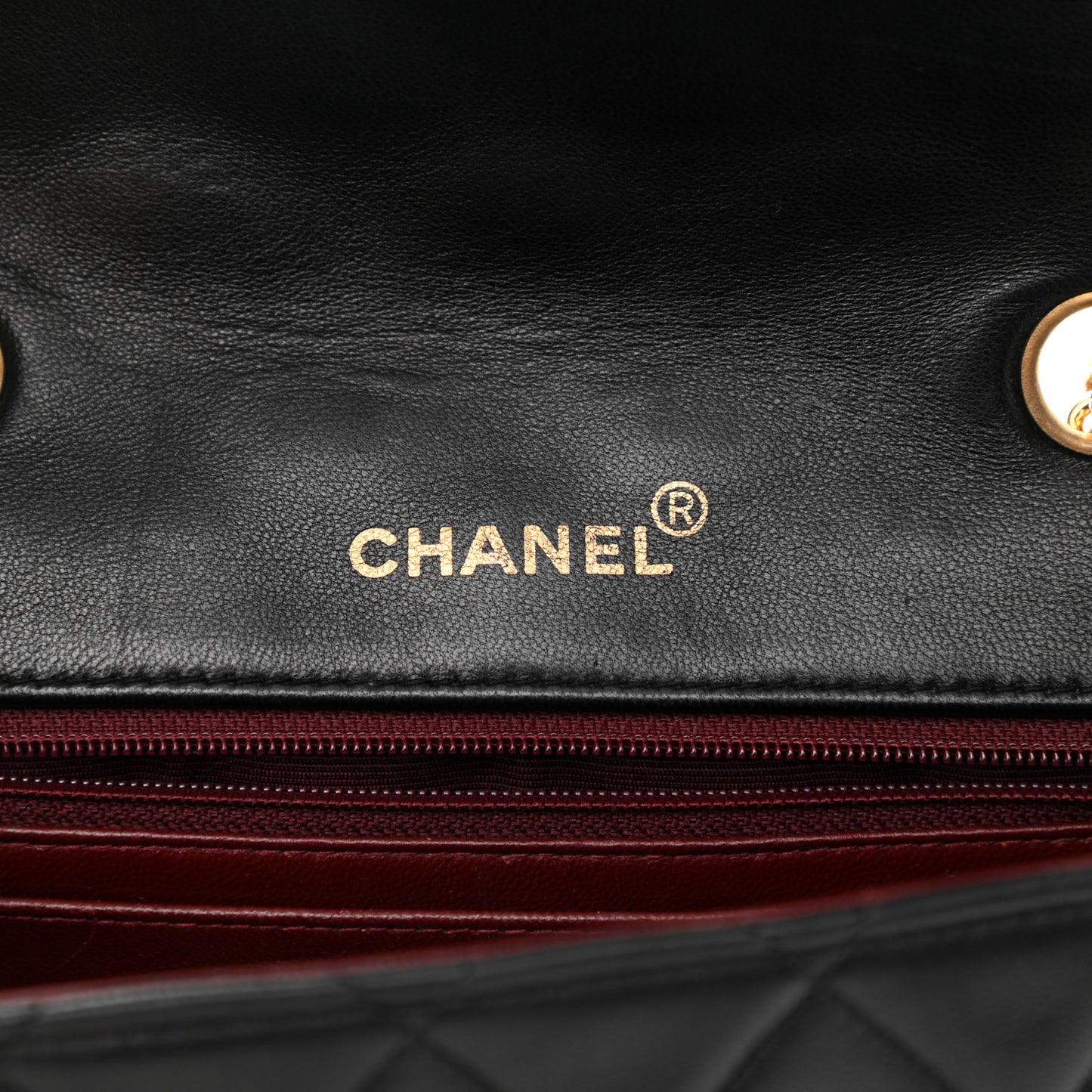 Lambskin Quilted Small Single Flap Black