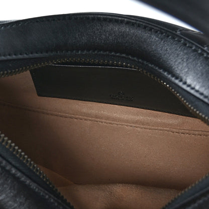 Gucci Calfskin Matelasse Chevron Mini GG Marmont Half Moon Hobo Black 5 of 8