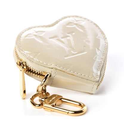 Louis Vuitton Vernis Heart Coin Purse Blanc Corail 4 of 11