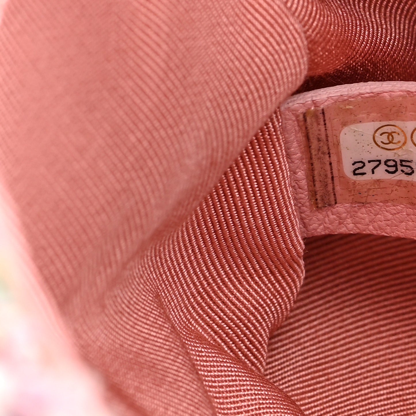 Tweed Mini Pearl Handle Flap Pink Beige Orange Ecru