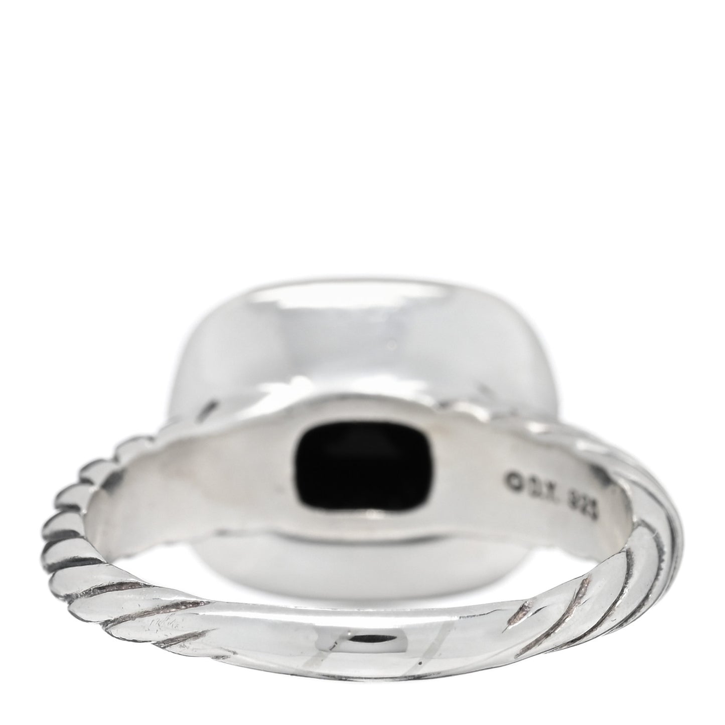 Sterling Silver Diamond Black Onyx 10mm Noblesse Ring 55 7.25