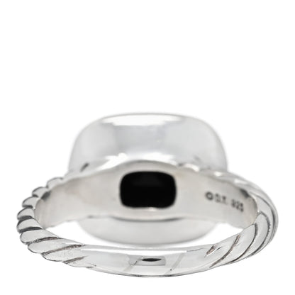 David Yurman Sterling Silver Diamond Black Onyx 10mm Noblesse Ring 55 7.25 3 of 4