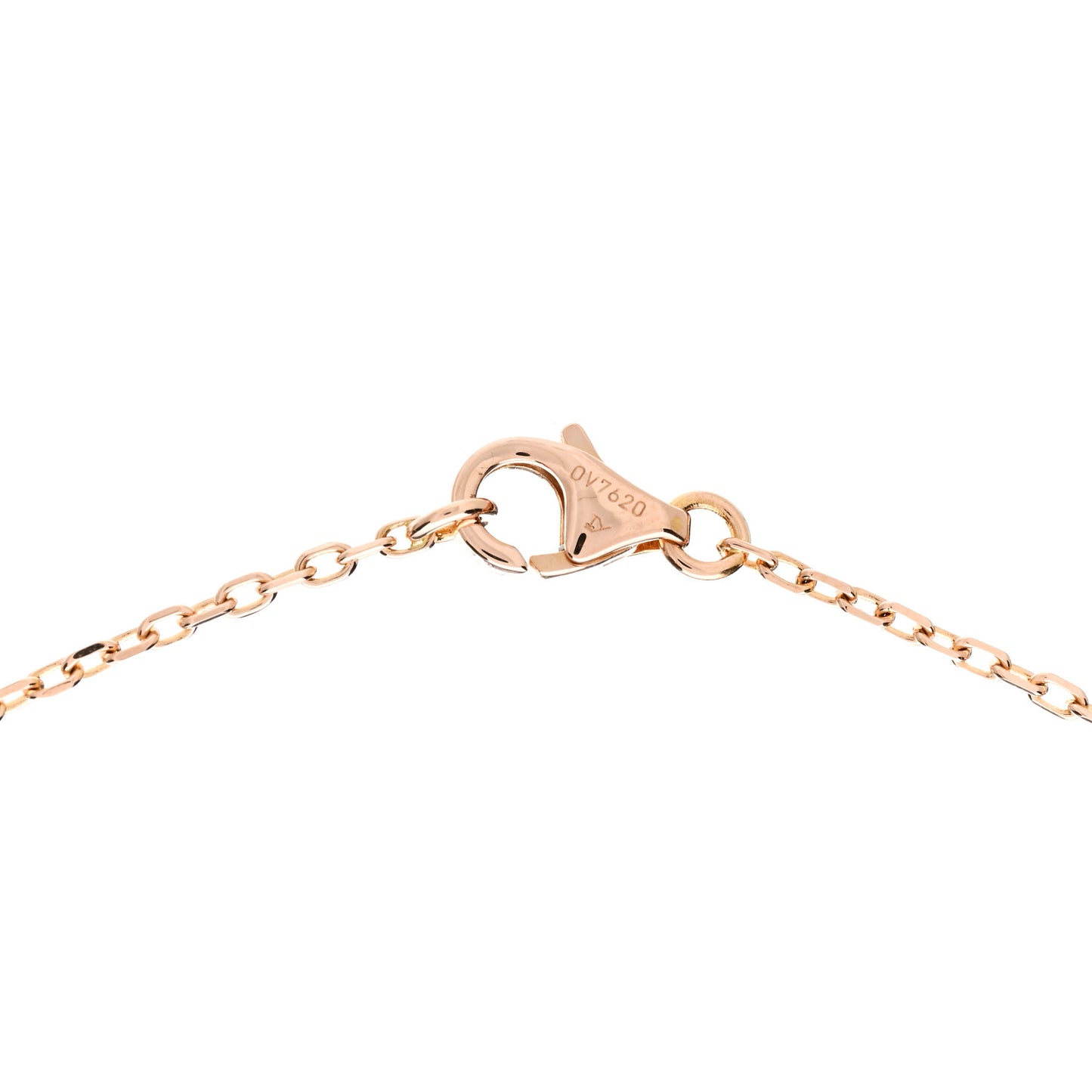 18K Pink Gold Pink Sapphire XS Hearts and Symbols Necklace