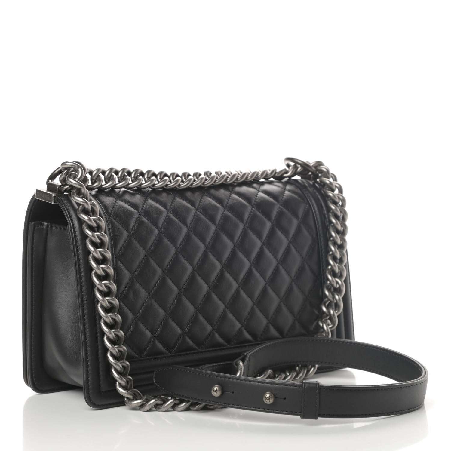 Chanel Calfskin Quilted Medium Boy Flap Black 3 of 13