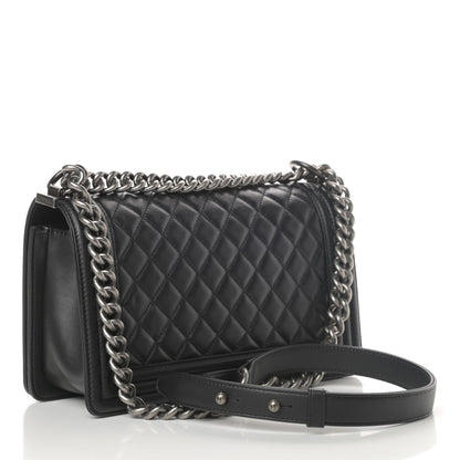 Chanel Calfskin Quilted Medium Boy Flap Black 3 of 13