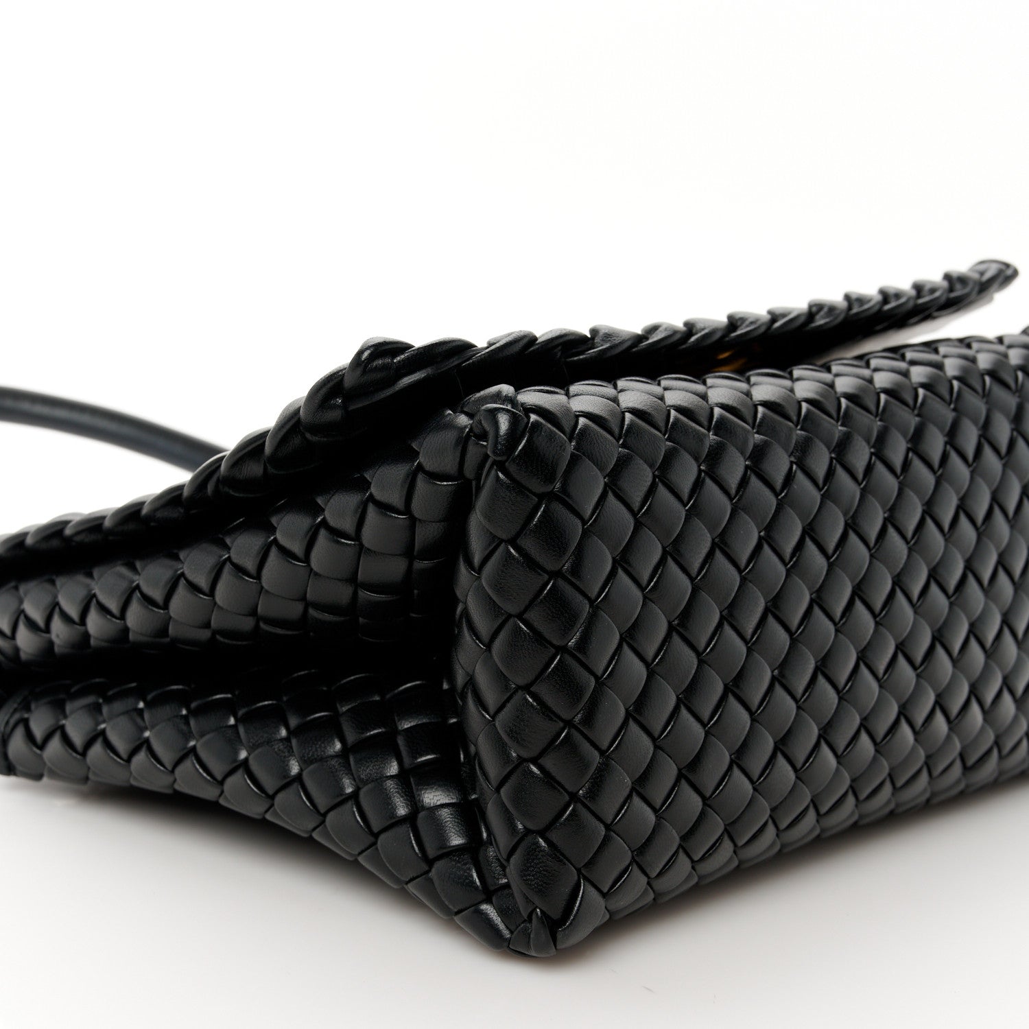 Bottega Veneta Nappa Intrecciato Patti Top Handle Bag Black 10 of 11