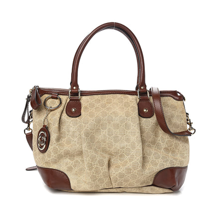 Gucci Monogram Cabinato Large Sukey Top Handle Brown 1 of 9