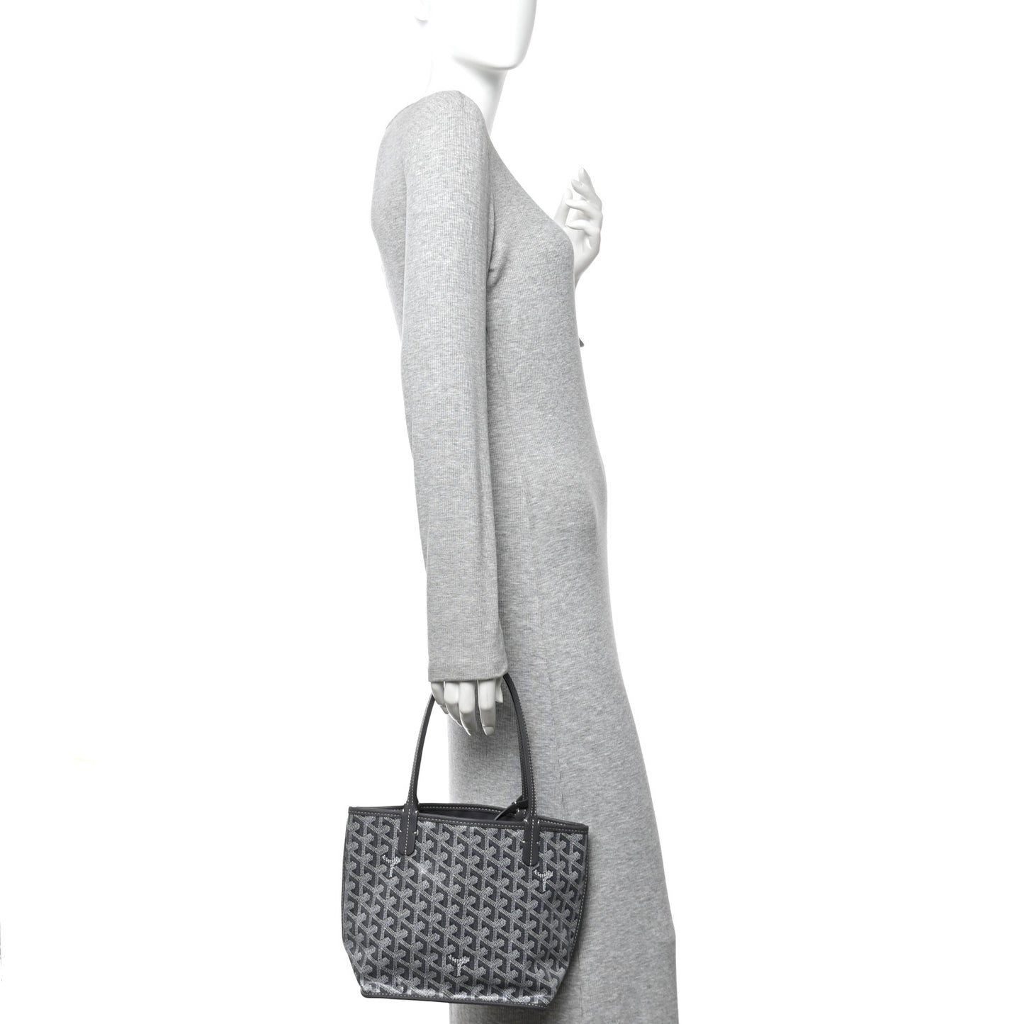Goyardine Reversible Mini Anjou Grey