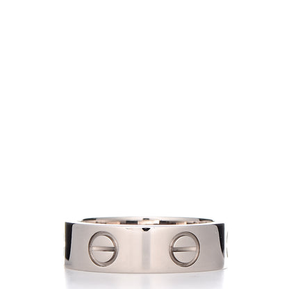 Cartier 18K White Gold 5.5mm LOVE Ring 51 5.75 3 of 4