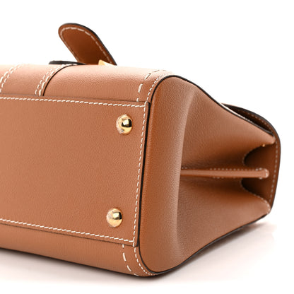 Delvaux Grained Rodeo Calfskin Surpique PM Brillant Satchel Vegetal Ivory 10 of 10