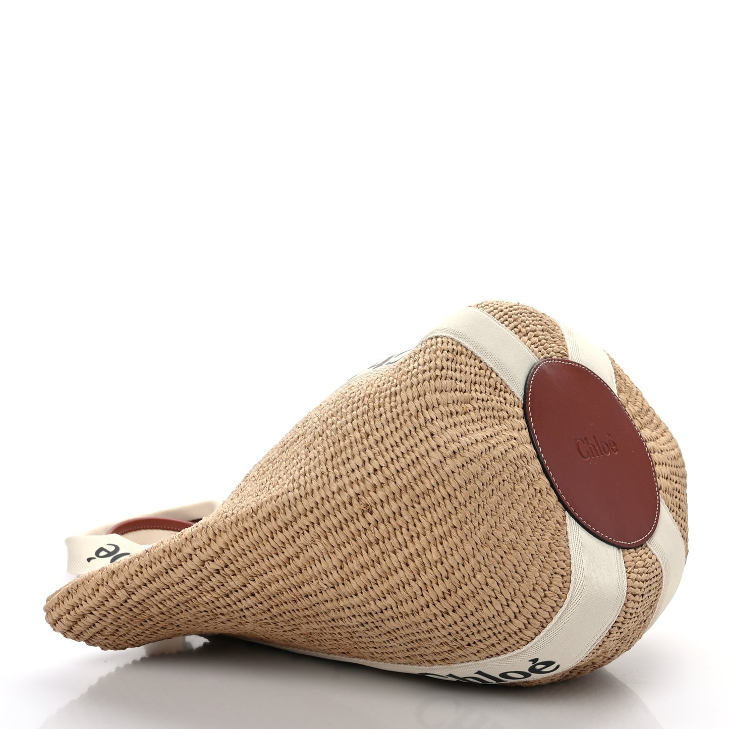 Raffia Large Woody Tote White