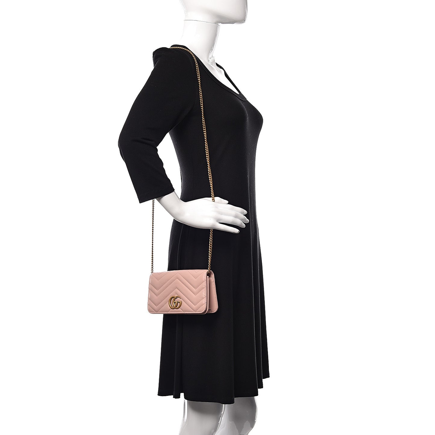 Calfskin Matelasse GG Marmont Mini Bag Perfect Pink
