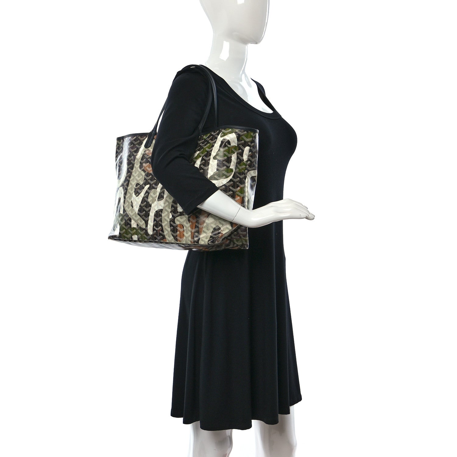 Goyard Goyardine Saint Louis Lettres Camouflage PM Black Green 2 of 10