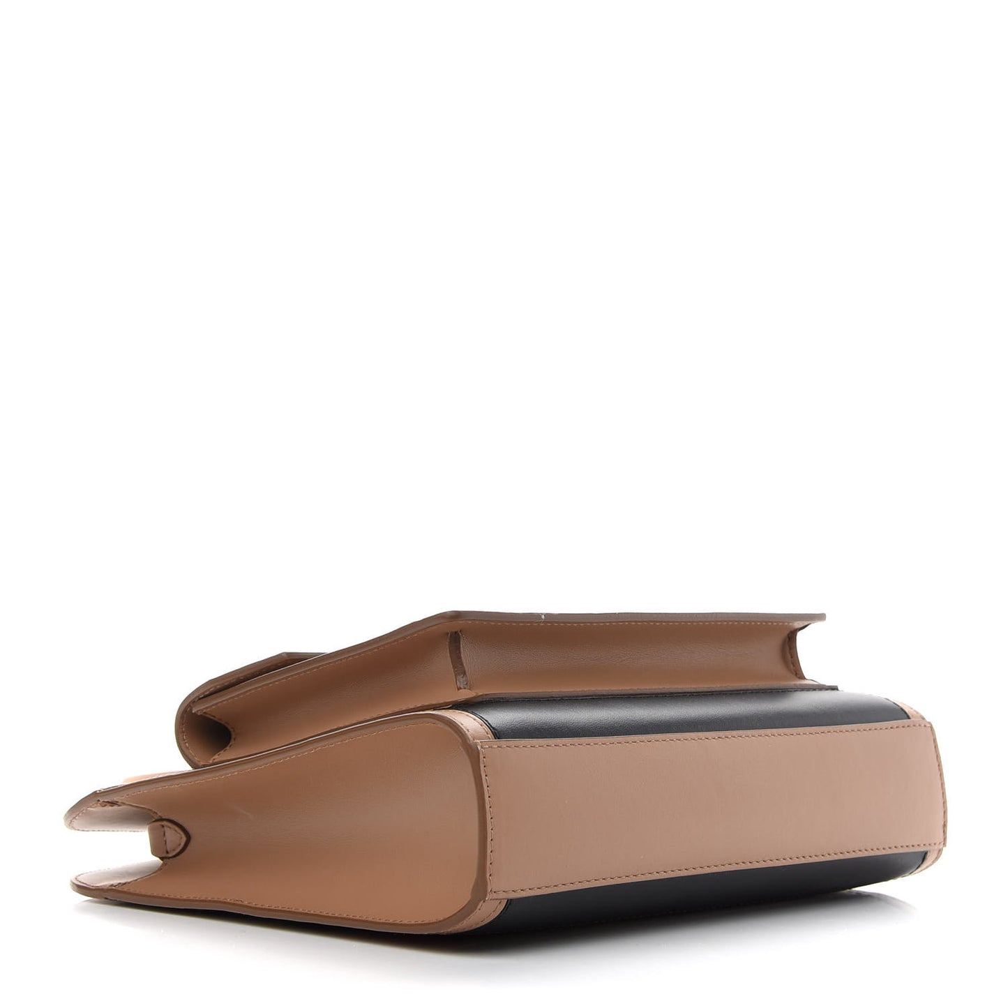 Smooth Calfskin Striped Mini Pocket Bag Camel