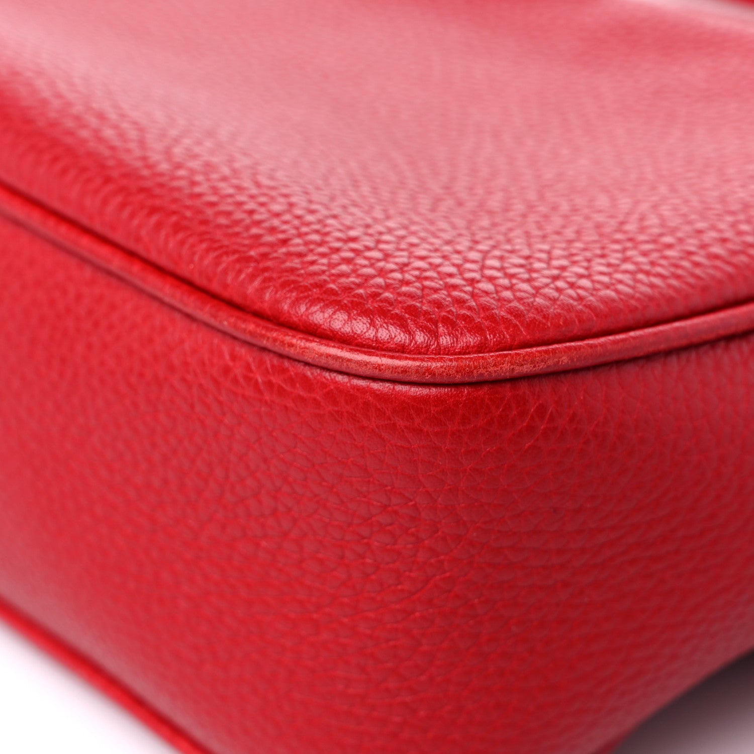 Gucci Pebbled Calfskin Small Soho Disco Bag Tabasco Red 11 of 16