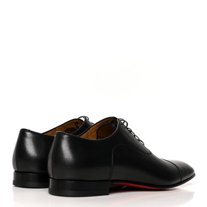 Christian Louboutin Calfskin Mens Greggo Flat Oxfords 45.5 Black 4 of 8