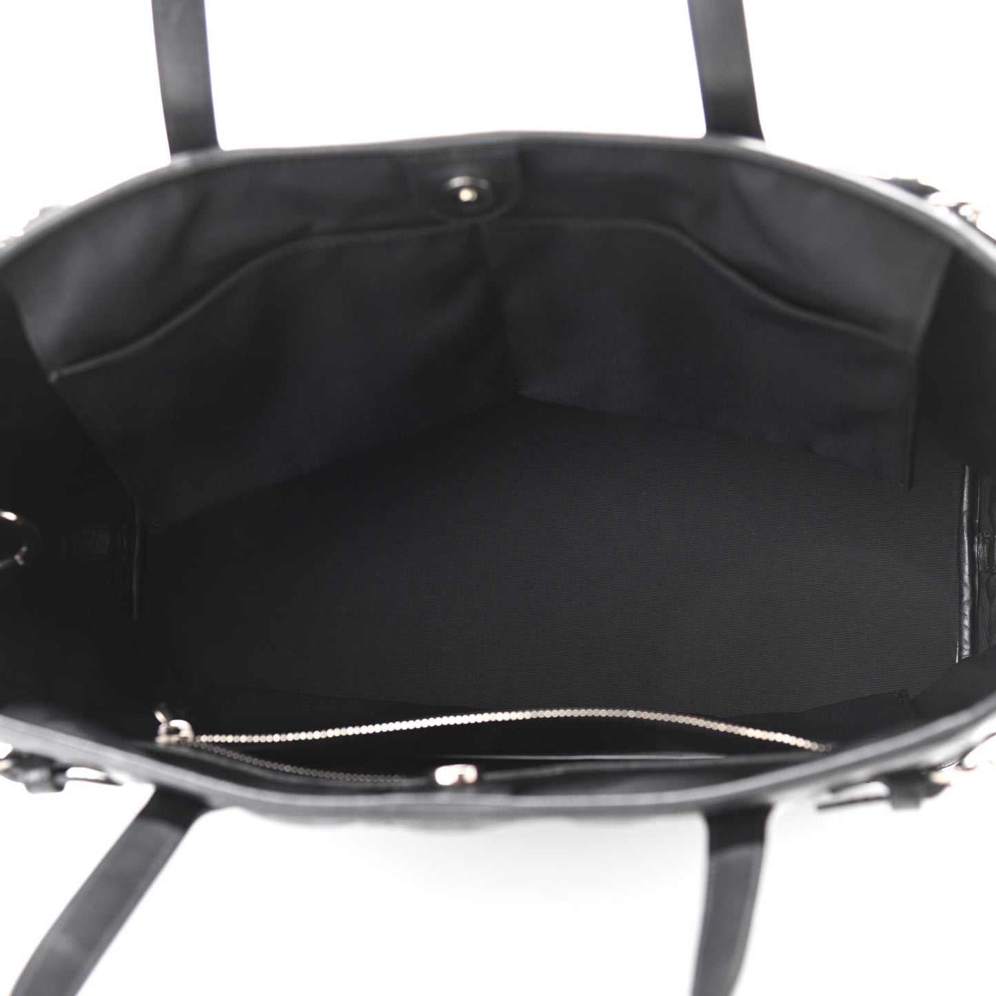 Coated Canvas Cannage Small Panarea Tote Black
